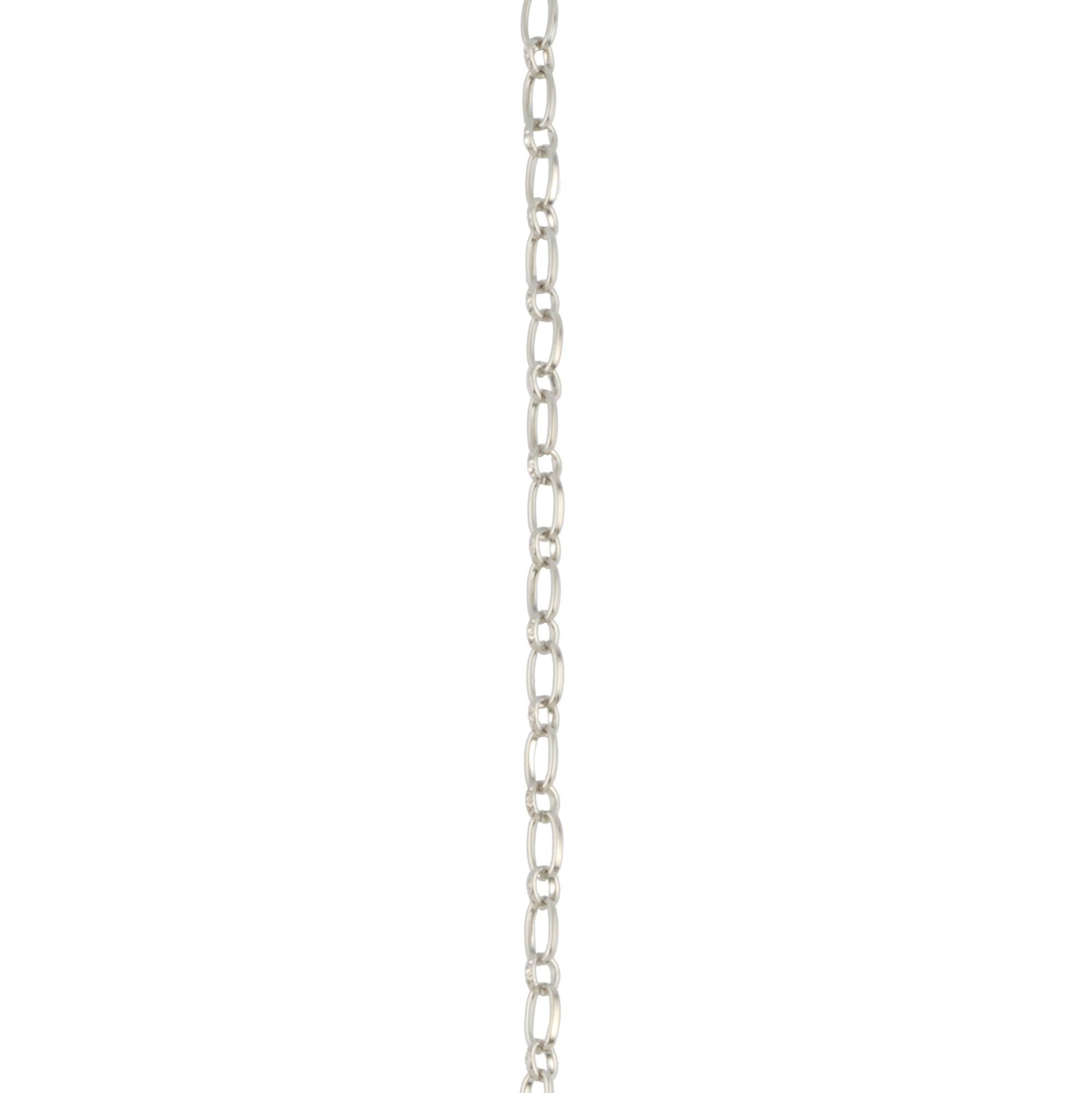 7.5" Rhodium Paperclip Charm Bracelet by Bead Landing™